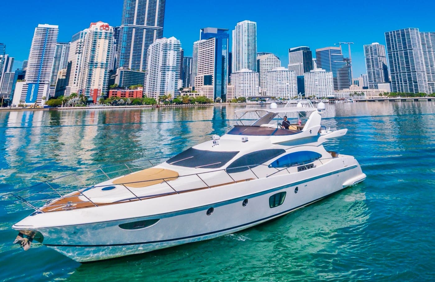 Luxury yacht docked at a marina